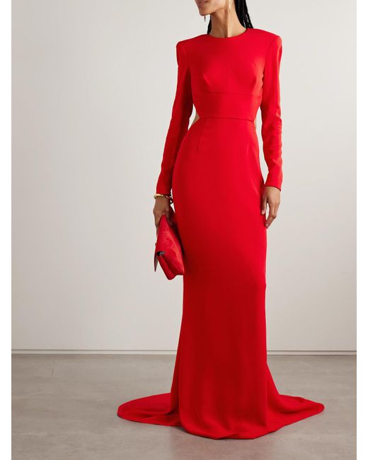 Stella McCartney Red Open-Back Crepe Gown