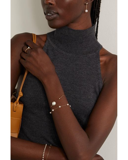Mizuki Natural 14-Karat Pearl Bracelet