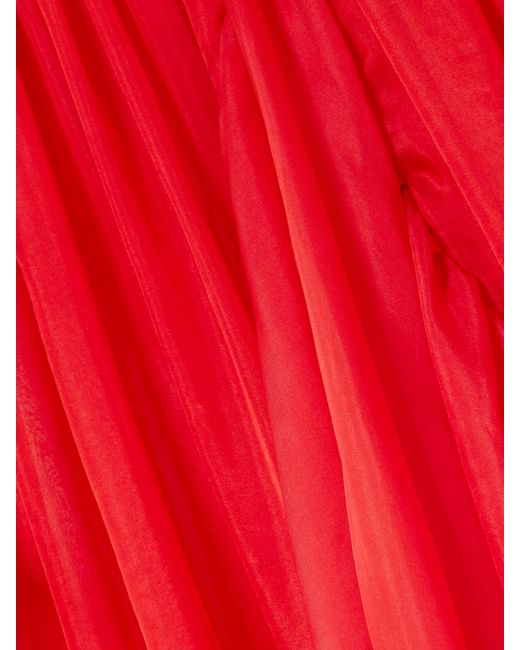 Rasario Red Ruffled Silk-chiffon Jacket