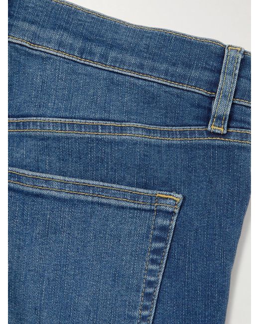 FRAME Blue Le Slim Palazzo Low-Rise Wide-Leg Jeans