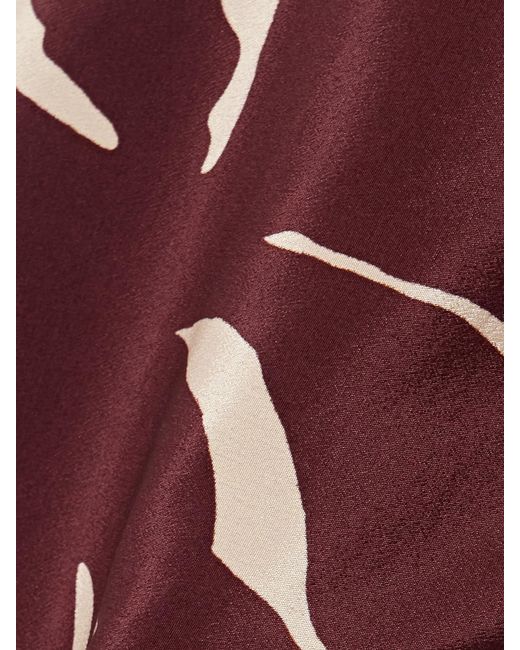 Johanna Ortiz Orange Aromatic Garden Ruffled Printed Silk Crepe De Chine Cape