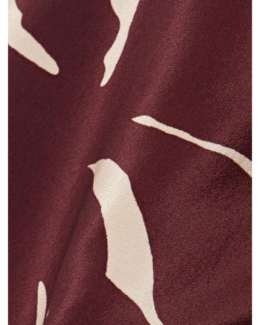 Johanna Ortiz Orange Aromatic Garden Ruffled Printed Silk Crepe De Chine Cape