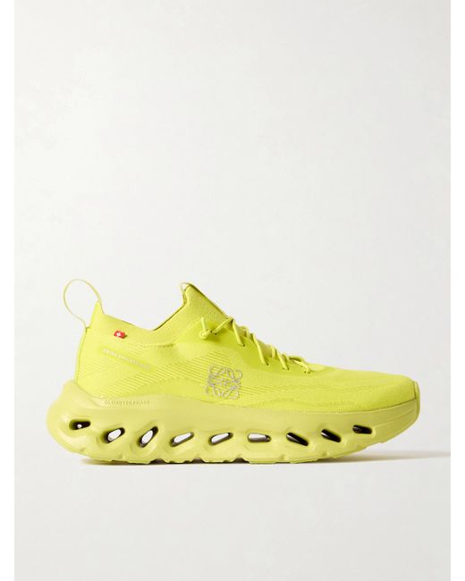 Loewe Yellow On Cloudtilt Stretch Recycled-Knit Sneakers