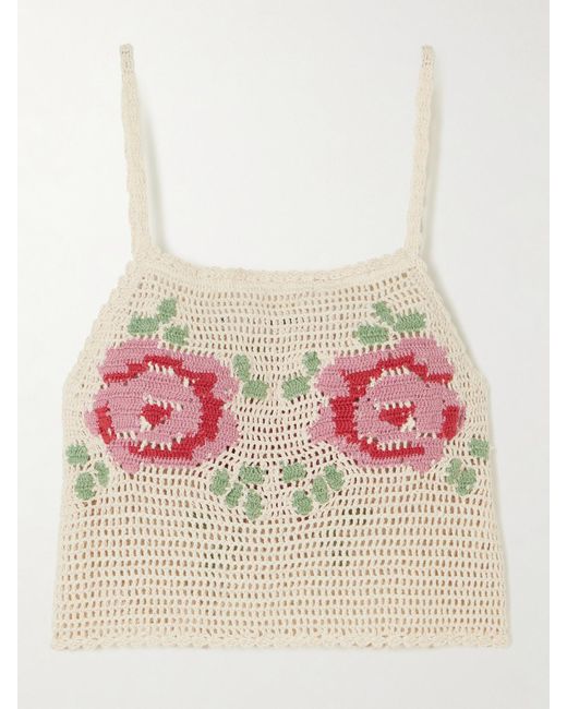 Haut En Coton Crocheté Elida Alix Of Bohemia en coloris Natural