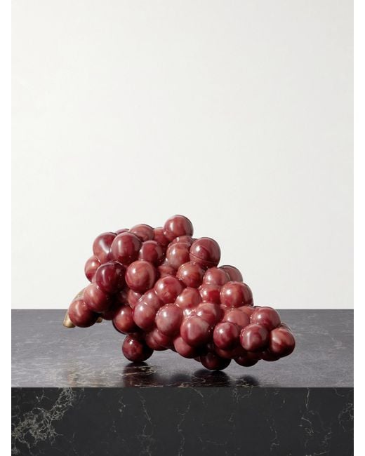 Cult Gaia Red Grape Resin And-Tone Clutch