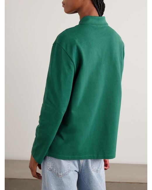 Flore Flore Green Diana Organic Cotton-Piqué Polo Shirt