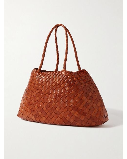 Sac À Main En Cuir Tressé Santa Croce Big Dragon Diffusion en coloris Brown