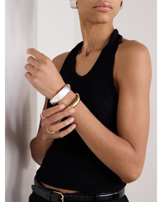 LIE STUDIO White The Emma-Plated Cuff