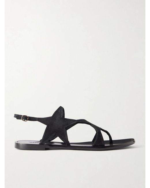 Gabriela Hearst Black Star Suede Sandals