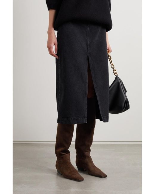 Khaite Brown Marfa Classic Flat Knee High Boot
