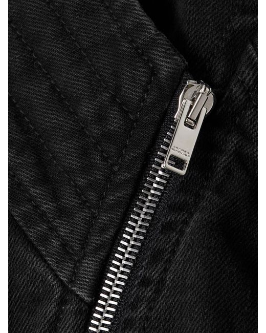 Isabel Marant Black Edina Lace-Up Paneled Denim Jacket