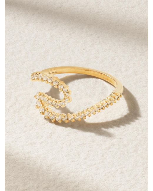 Bague En Or 18 Carats (750/1000) Et Diamants Bague Vague Surf Yvonne Léon en coloris Natural