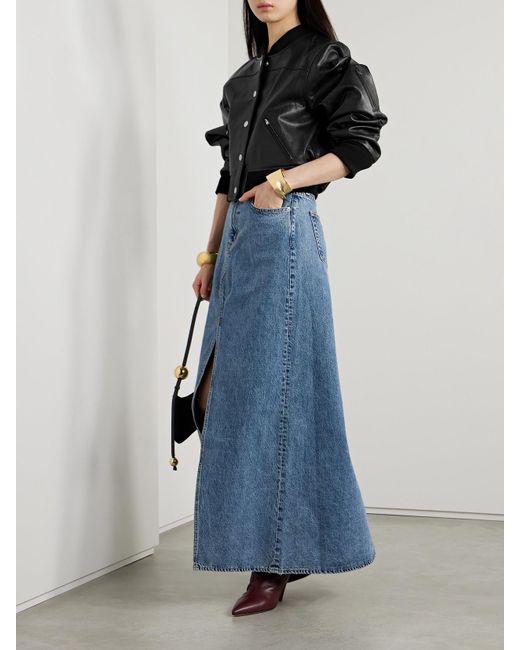 Isabel Marant Black Adriel Leather Bomber Jacket