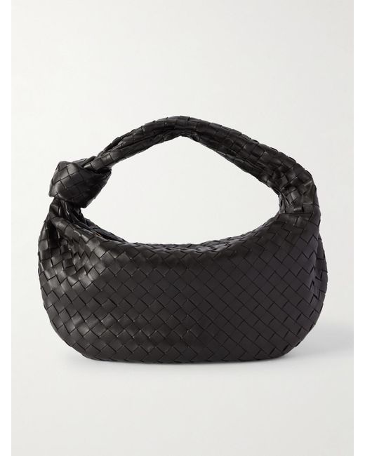 Bottega Veneta Black Jodie Small Knotted Intrecciato Leather Tote