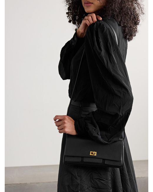 Balenciaga Black Bel Air Kleine Clutch Aus Leder