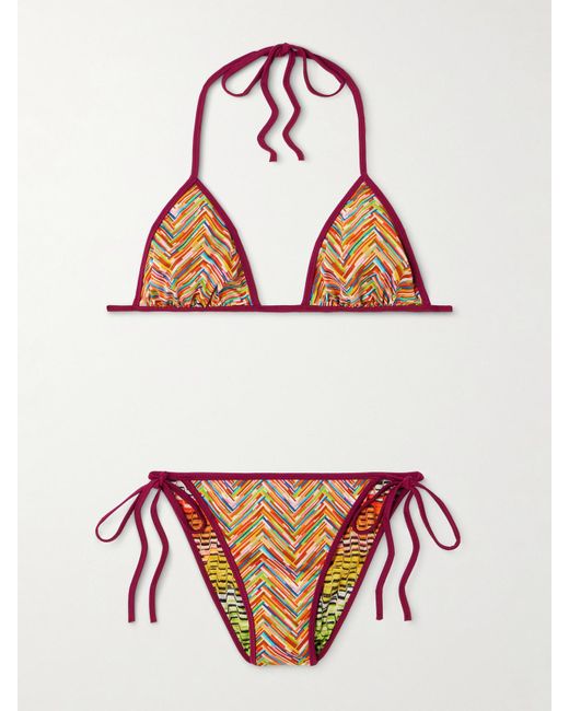 Missoni Multicolor Mare Reversible Printed Triangle Bikini