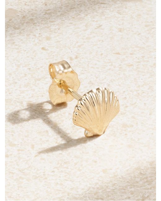 Alison Lou Natural Seashell Ohrring Aus 14 Karat