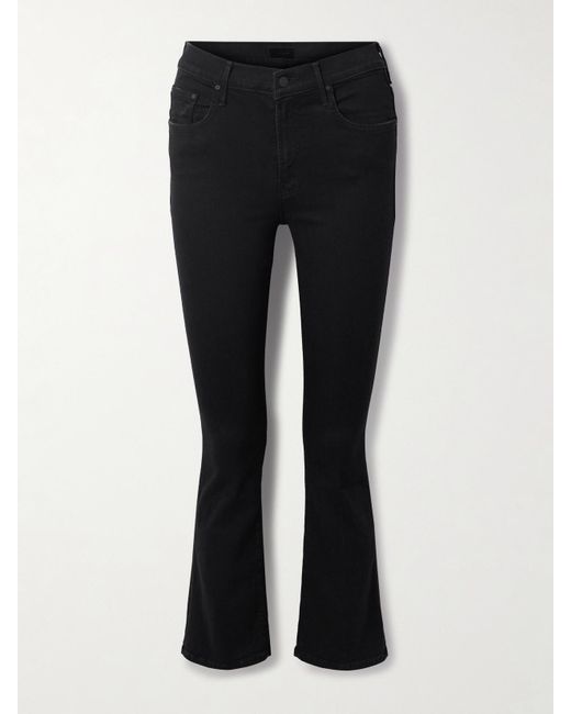 Mother Black The Insider Verkürzte, Hoch Sitzende Bootcut-Jeans