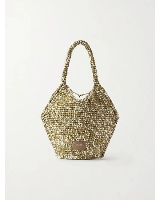 Khaite Metallic Lotus Mini Woven Tote