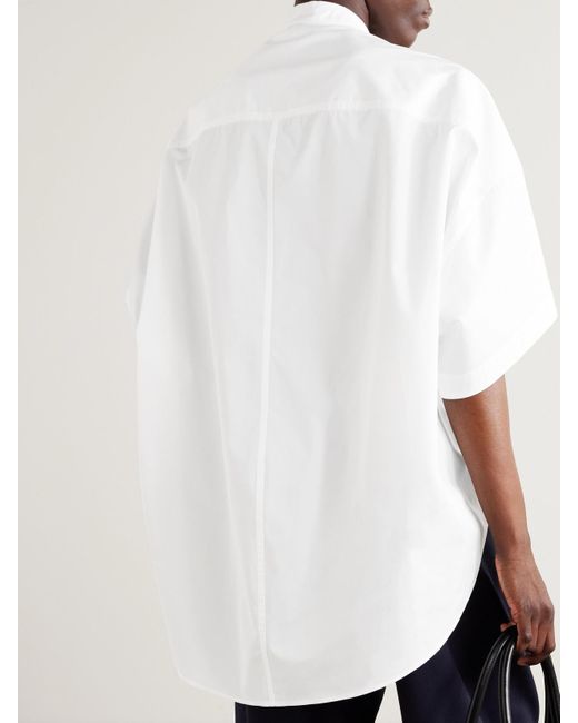 Stella McCartney White Oversized-Hemd Aus Baumwollpopeline