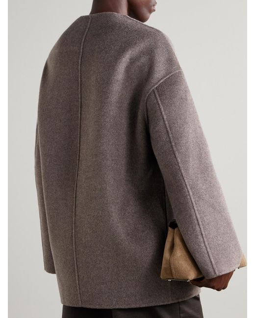Loulou de Saison Brown Dunne Oversized Wool And Cashmere-Blend Jacket