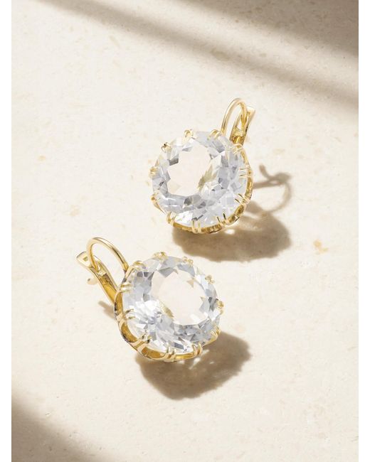 Ileana Makri Natural 18-Karat, Diamond And Topaz Earrings