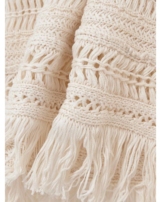 Mini-Robe En Macramé De Coton À Franges Aralia Isabel Marant en coloris White