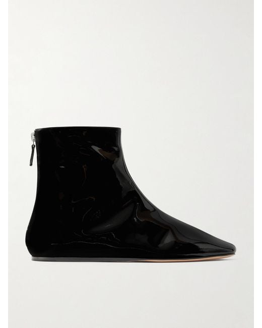 Le Monde Beryl Black Luna Patent-Leather Ankle Boots