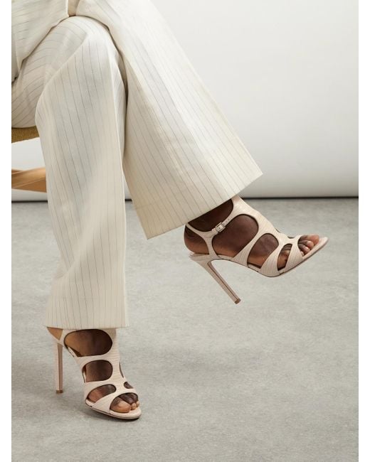 Tom Ford Natural Paradise Sandalen Aus Leder Mit Schlangeneffekt
