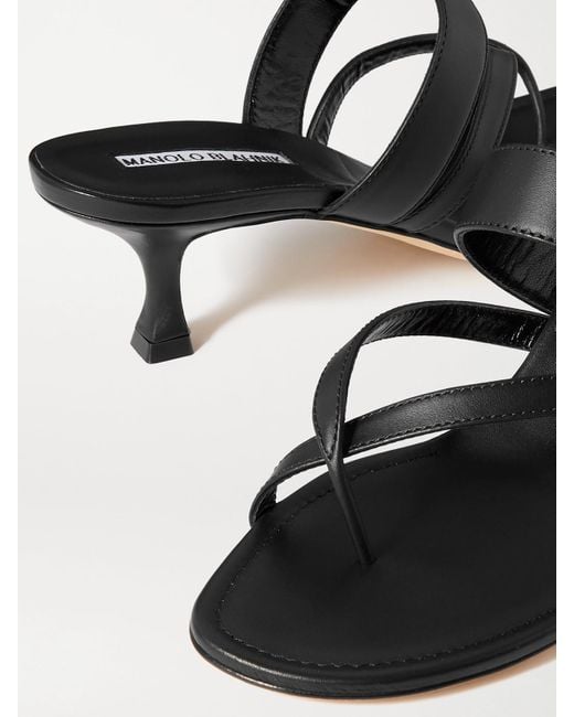 Sandales En Cuir Susa 50 Manolo Blahnik en coloris Black