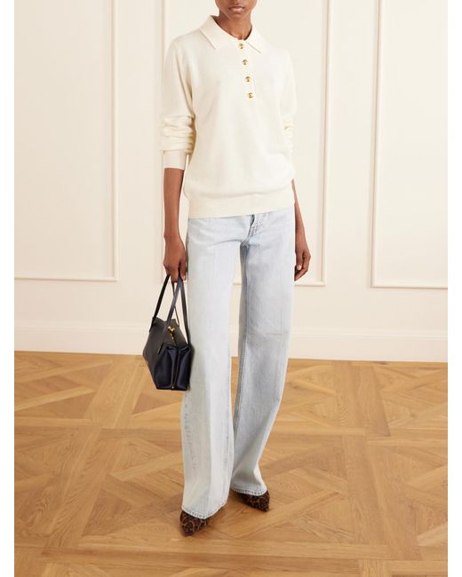 Blazé Milano Natural Highland Wool And Cashmere-Blend Polo Sweater