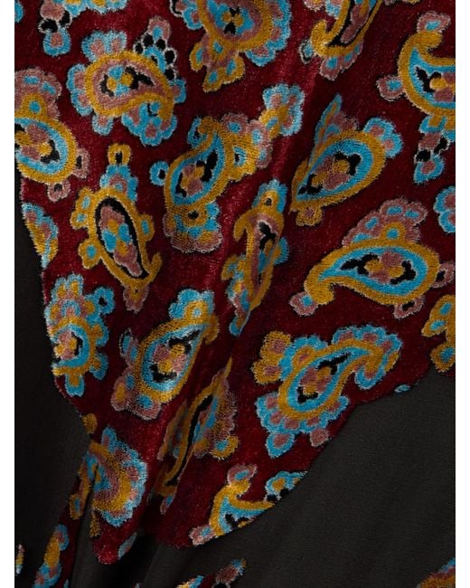 Dries Van Noten Black Devoré-Velvet Maxi Skirt