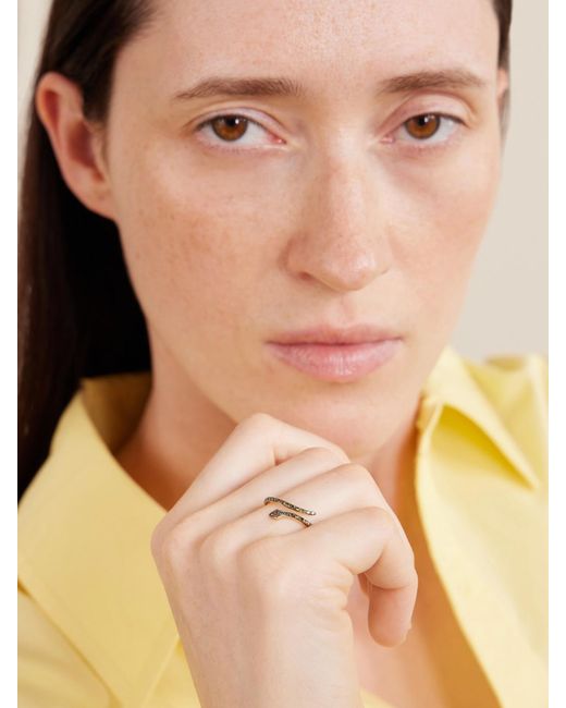 Ileana Makri Natural Small Python 18-Karat Diamond Ring