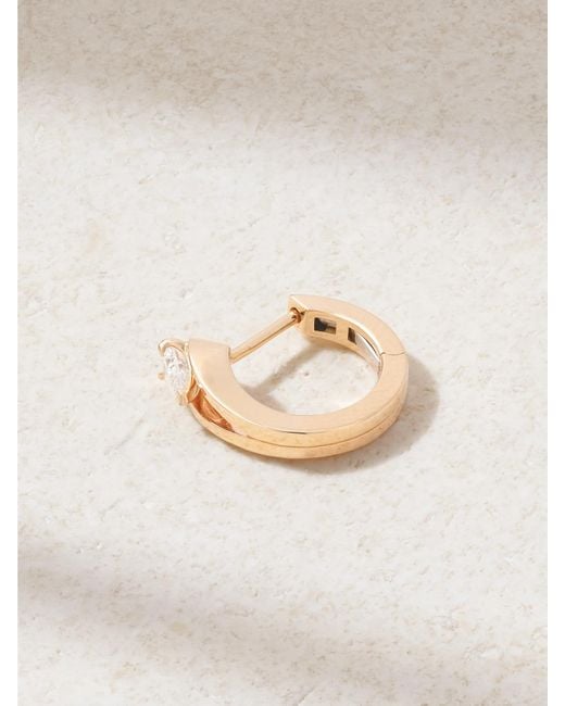 Repossi Natural Serti Inversé 18-Karat Rose Diamond Single Earring