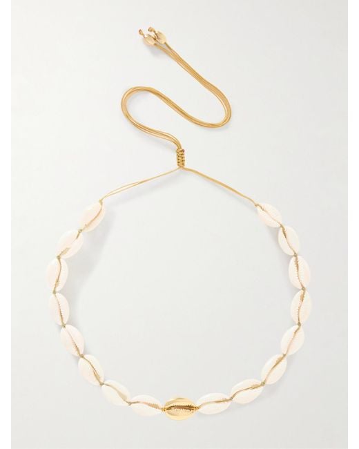 Tohum Design Natural Concha Puka-Plated Shell Necklace