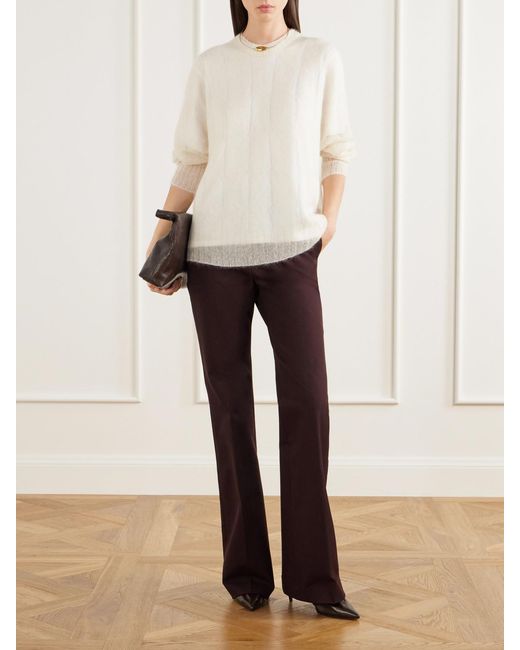 Joseph Natural Delfina Mohair And Silk-Blend Sweater