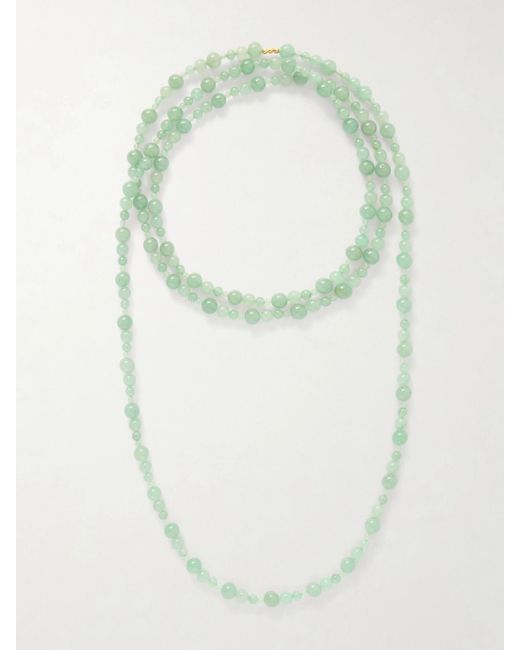 Jennifer Behr Green Veda-Tone Aventurine Necklace