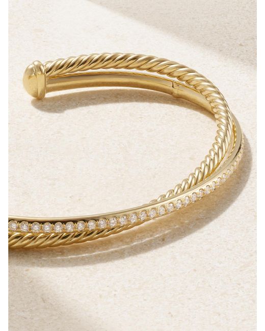 David Yurman Natural Crossover 18-Karat Diamond Cuff
