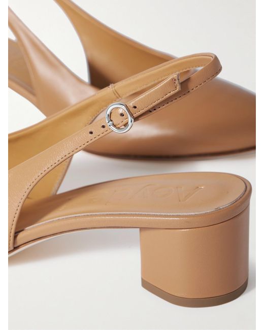 Aeyde White Romy Slingback-Pumps Aus Leder