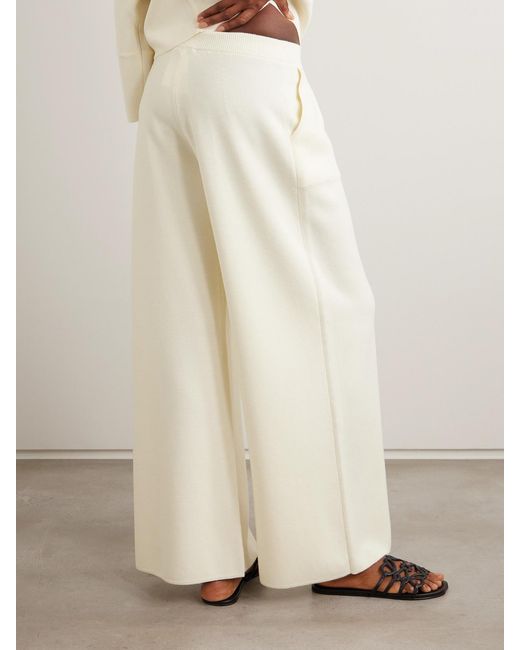 Max Mara Natural Bora Pleated Wool Pants