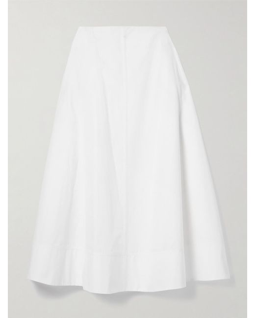 Brandon Maxwell White The Knox Maxirock Aus Baumwollpopeline