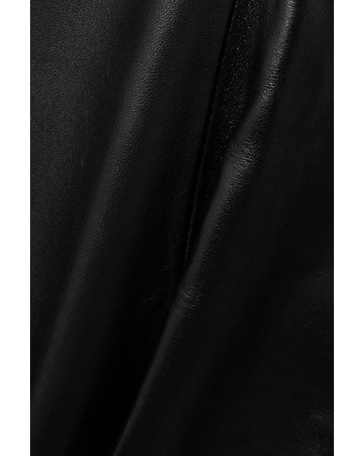 Isabel Marant Jill Asymmetric Paneled Leather Midi Skirt in Black | Lyst