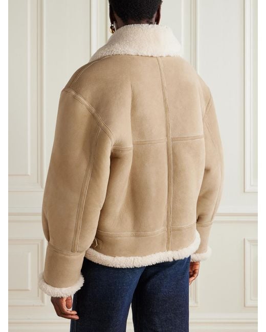 Nour Hammour Natural Portia Shearling Jacket