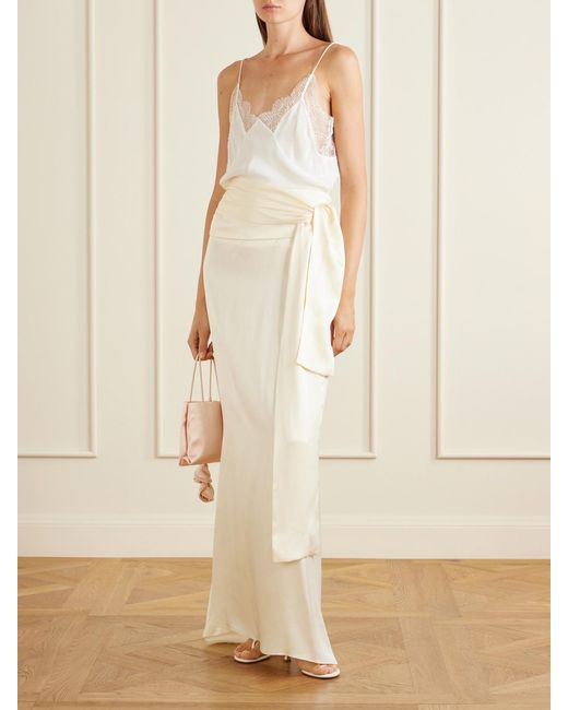 Sharon Wauchob White Edita Silk Maxi Dress