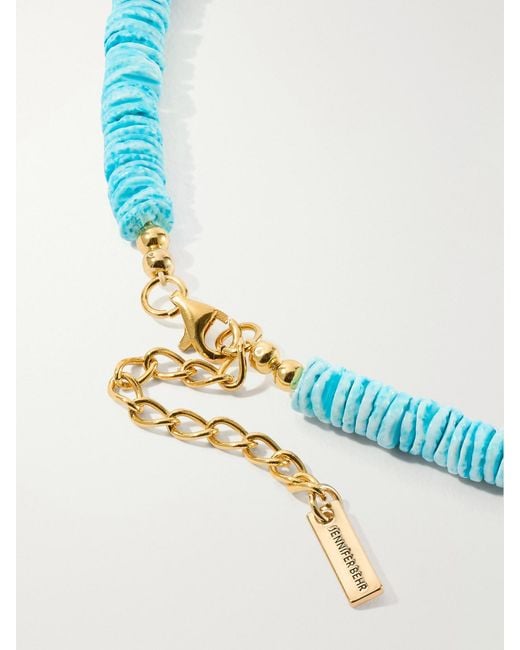 Jennifer Behr Blue Alette-Tone Crystal And Stones Necklace