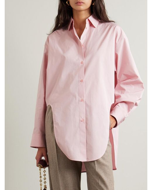 Loewe Pink Cutout Cotton-Poplin Shirt