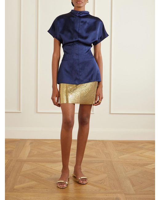 Rabanne Natural Chainmail-Tone Mini Skirt