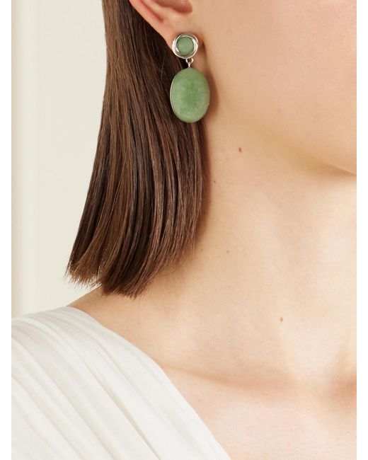 Jennifer Behr Green Ruthie-Tone Aventurine Earrings