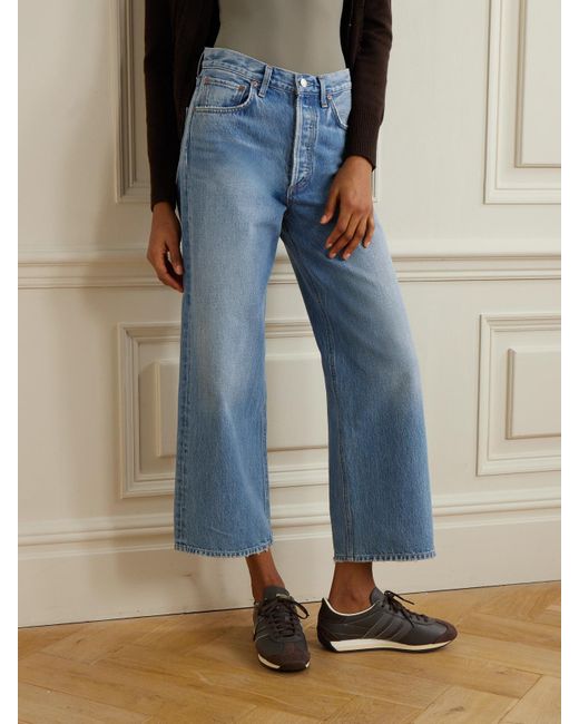 Agolde Blue Ren High-Rise Wide-Leg Jeans
