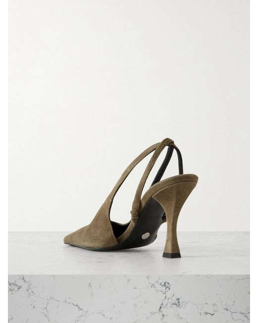 Proenza Schouler White Trap Suede Slingback Pumps